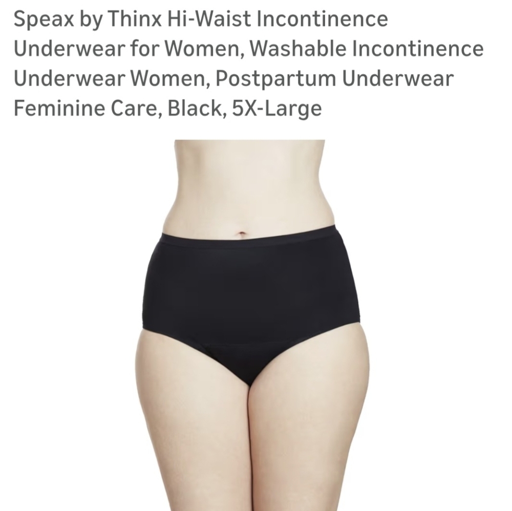 Thinx Black Hi-Waist Incontinence Underwear